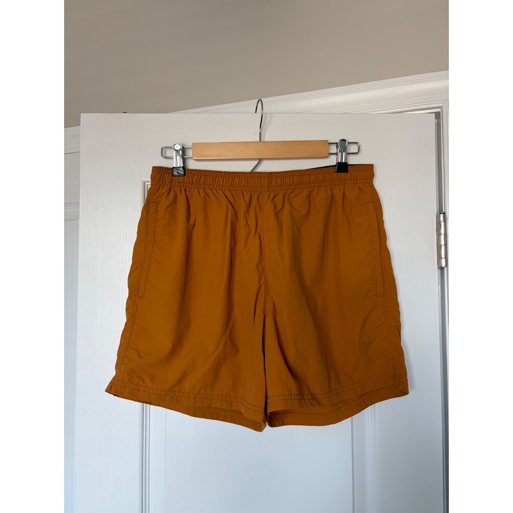 Old Navy Quick Dry Nylon Active Shorts Mustard Yellow Ochre Small 5 Inch Inseam